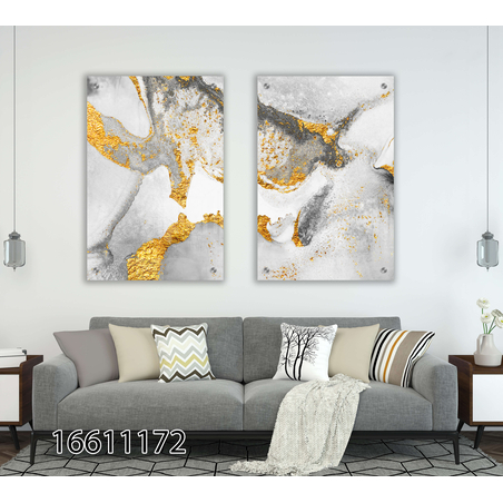 זוג תמונות  בהדפסה ישירה על זכוכית דגם 16611172