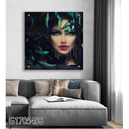 תמונת זכוכית מרובעת מעוצבת דגם G1705456