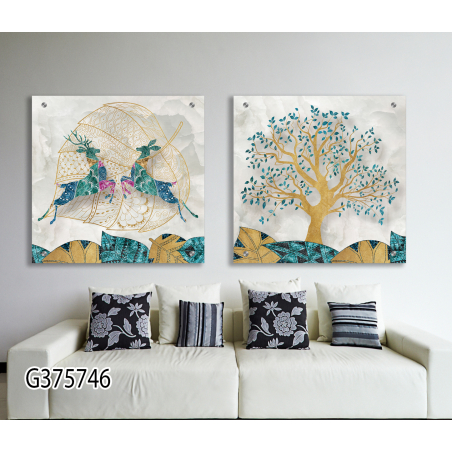 זוג תמונות בהדפסה ישירה על זכוכית דגם G375746