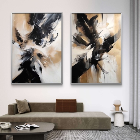 זוג תמונות קנבס לסלון/חדר שינה 