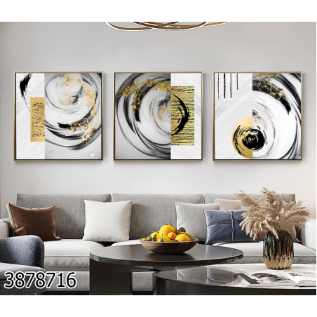 שלישיית תמונות מרובעות לסלון/פינת אוכל/ משרד דגם 3878716