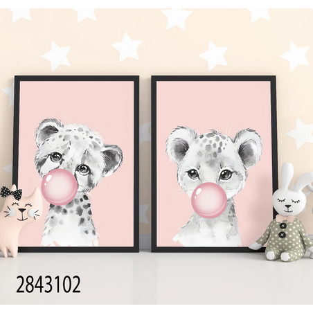 זוג תמונות ממוסגרות לחדר ילדים דגם 2843102
