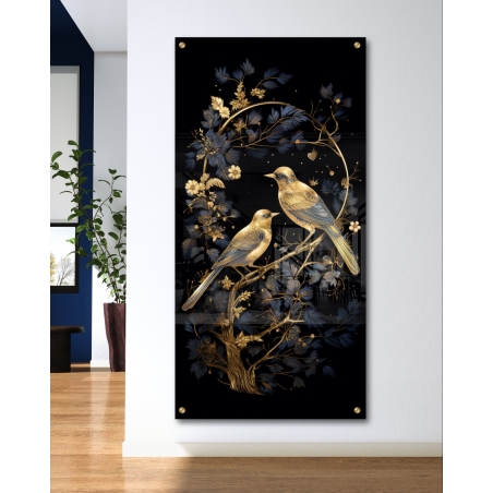 תמונת זכוכית לאורך לסלון 