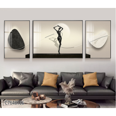 תמונה מחולקת לסלון על קנבס עם אפשרות לחיפוי זכוכית דגם C7646155