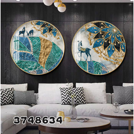 זוג תמונות עגולות דגם  3748634 