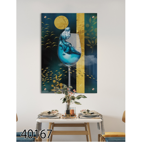 תמונת זכוכית  מקורית למטבח\פינת אוכל דגם 40167