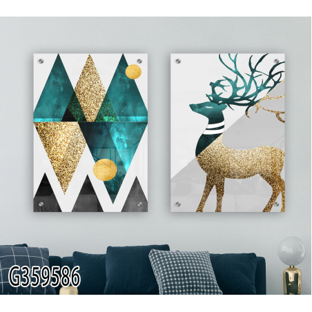 זוג תמונות בהדפסה על זכוכית דגם G359586