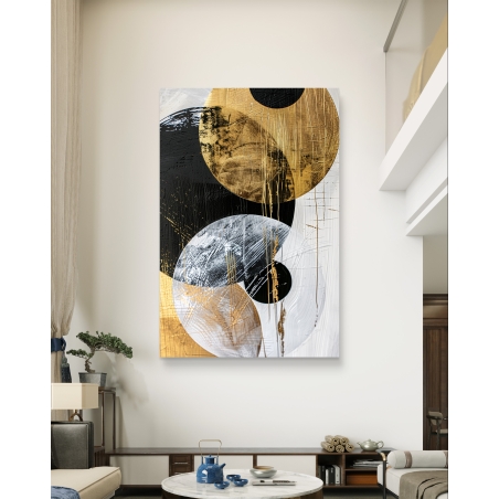 תמונת קנבס לסלון בסגנון גאומטרי 