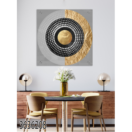 תמונת מנדלה מיוחדת למטבח\פינת אוכל או לסלון על קנבס או זכוכית במבחר מידות דגם-3636208