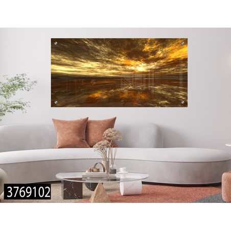 תמונת זכוכית מעוצבת בסגנון מודרני  למשרד או לסלון דגם 3769102