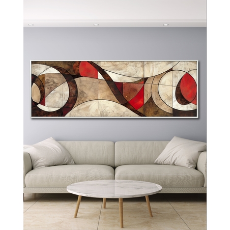 תמונת קנבס פנורמית לסלון בסגנון גאומטרי 
