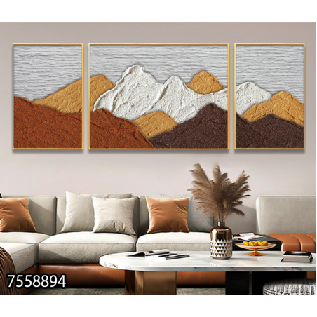 תמונה מחולקת לסלון מודפסת על בד כותנה מיוחד עיצוב מופשט  דגם 7558894