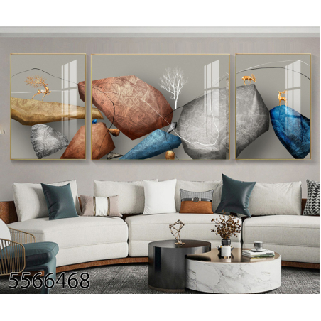 תמונה מחולקת לסלון בעיצוב מופשט מודרני דגם 5566468