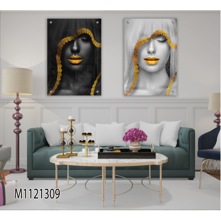 זוג תמונות בהדפסה על זכוכית דגם M1121309