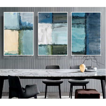 שלשה על קנבס כותנה!! מתוח וממוסגר לסלון או למשרד דגם 78477