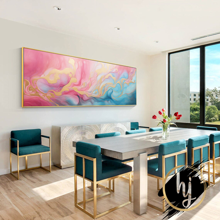 תמונה לסלון או למשרד אבסטרקט התפרצות צבעים דגם 507233