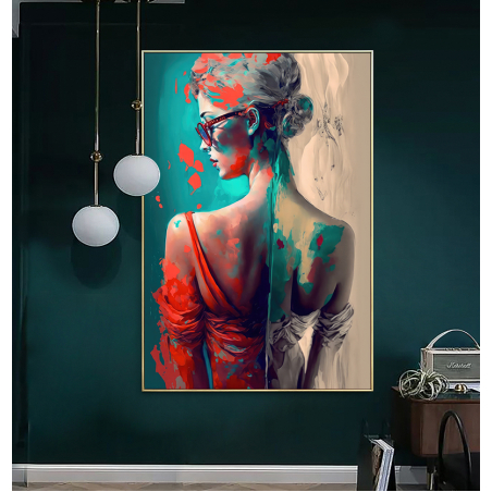 תמונה לסלון או למשרד אבסטרקט מודפסת על קנבס דגם 1103204