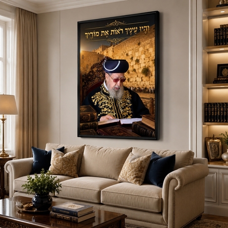 והיו עיניך רואות את מוריך – תמונת קנבס רבנית יוקרתית | RB451
