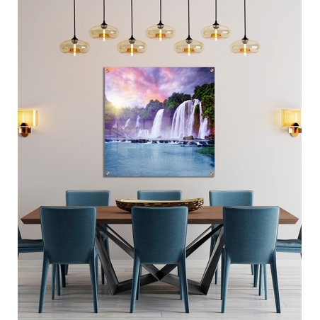 תמונת  זכוכית מרובעת למטבח\פינת אוכל או לסלון דגם 37389202