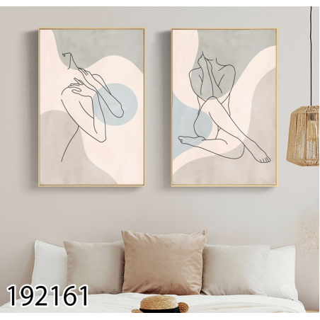 זוג תמונות  לסלון או לחדר השינה דגם 192161