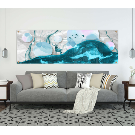 תמונת זכוכית  פנורמית מיוחדת לסלון לפינת אוכל או למשרד  דגם-G3828206