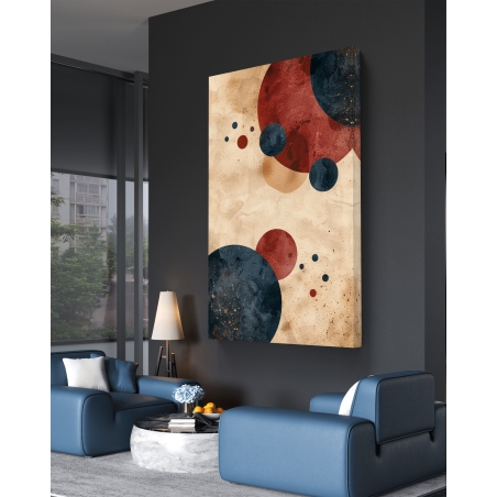 תמונת קנבס לסלון בסגנון גאומטרי 
