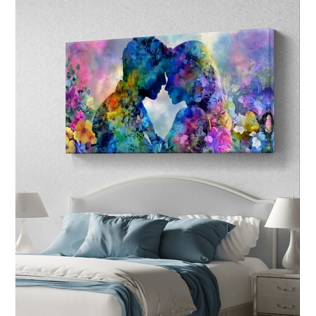 תמונת קנבס לסלון/חדר שינה | אהבה בצבעים | דגם - CS4671