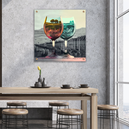 תמונת  זכוכית מרובעת למטבח או לפינת אוכל דגם 1220231