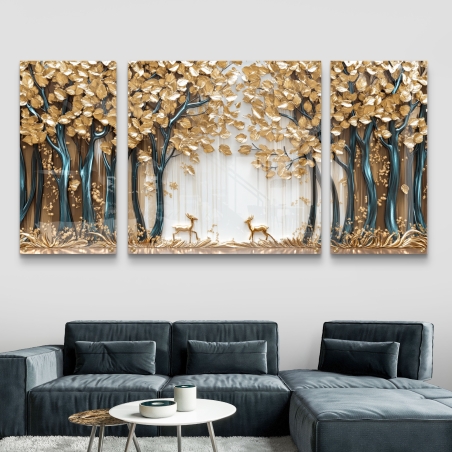 תמונת זכוכית מחולקת לסלון 