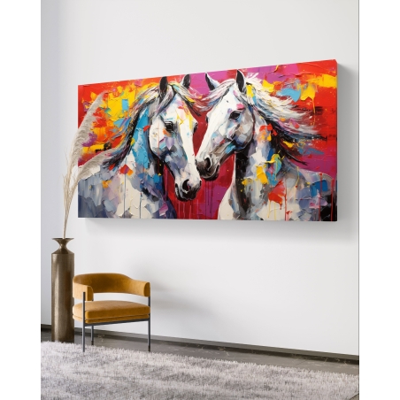 תמונת קנבס צבעונית בסגנון בעלי חיים 