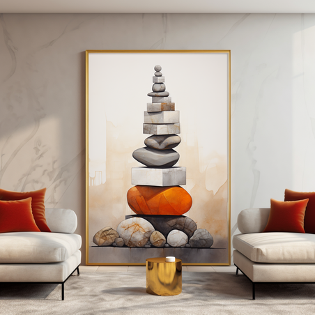 תמונה לסלון או למשרד מודפסת על קנבס כותנה מקצועי דגם 1109231