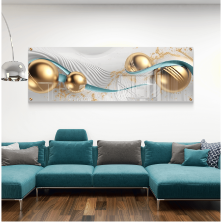 תמונת זכוכית תלת מימד פנורמית מיוחדת לסלון דגם-145805