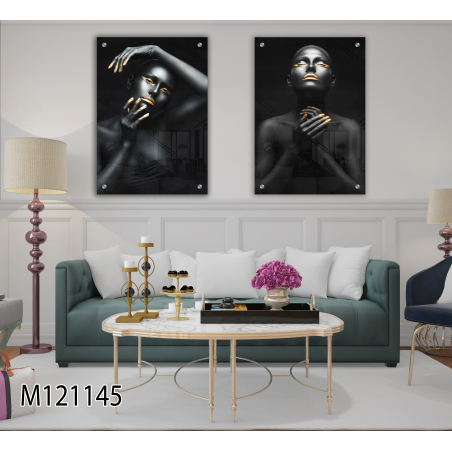 זוג תמונות בהדפסה  על זכוכית M121145