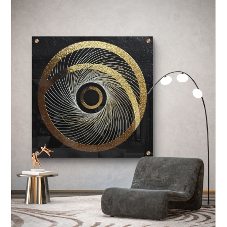 תמונת זכוכית מרובעת לסלון/פינת אוכל 