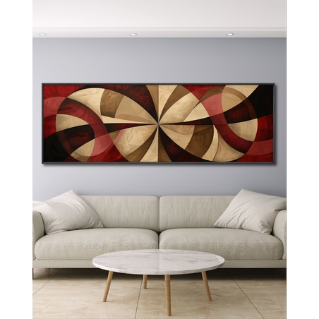 תמונת קנבס פנורמית לסלון בסגנון גאומטרי 