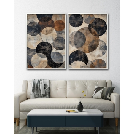 זוג תמונות על בד כותנה 