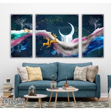 תמונה מחולקת לסלון מודפסת על זכוכית דגם 28107609