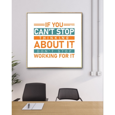 תמונת קנבס השראה ומוטיבציה למשרד מרובעת 