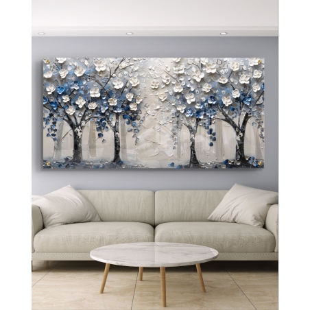 תמונת זכוכית לסלון בסגנון עצים 