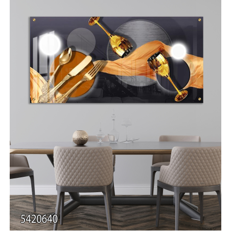 תמונה מיוחדת תלת מימד למטבח\פינת אוכל בהדפסה ישירה על זכוכית דגם-5420640