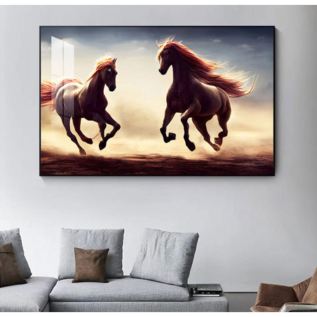 תמונה לסלון או למשרד מודפסת על קנבס קולקציית סוסים-מודרני דגם 8009967