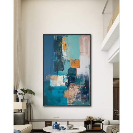 תמונת קנבס לסלון בסגנון גאומטרי 