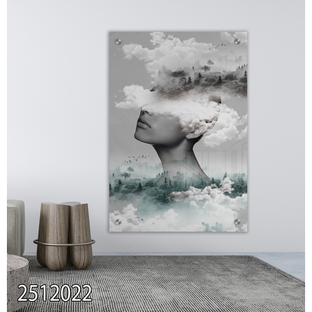 תמונה מעוצבת מקורית מודפסת על זכוכית דגם 2512022