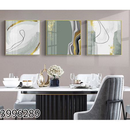 שלישיית תמונות מרובעות לסלון/פינת אוכל/ משרד דגם 3996289