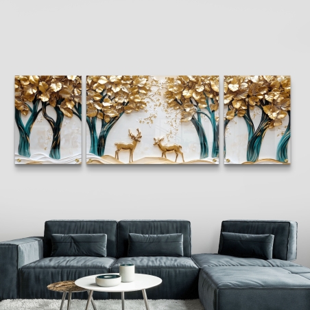 תמונת זכוכית מחולקת לסלון 