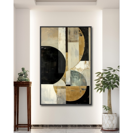 תמונת קנבס לסלון בסגנון גיאומטרי 