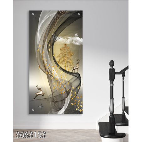 תמונת זכוכית מקורית לסלון או למשרד מודפסת על זכוכית דגם-3663153