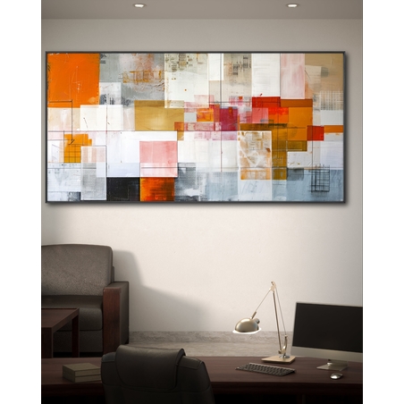 תמונת קנבס לסלון בסגנון גאומטרי 