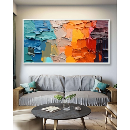 תמונת קנבס אבסטרקט מודרני צבעונית דגם 510236