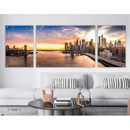 תמונה מחולקת לסלון מודפסת על זכוכית דגם 3194815